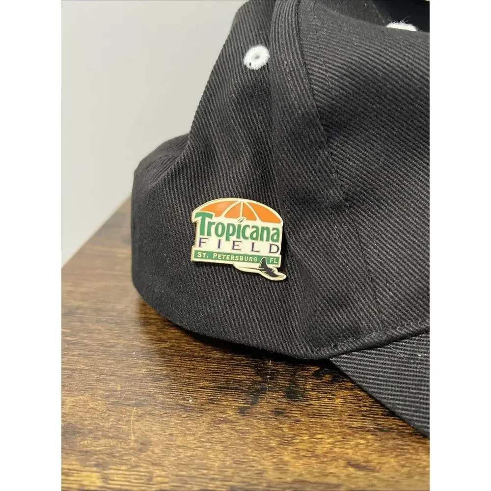 NEW Twins Enterprise TAMPA BAY DEVIL RAYS Hat Strapback OSFM + Tropicana Hat Pin
